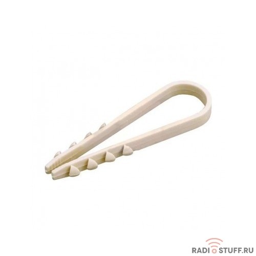 REXANT (07-4502) Дюбель-хомут нейлоновый 11-18 мм, белый, упаковка 100 шт.