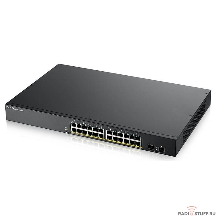 Zyxel GS190024HPV2-EU0101F Smart L2 PoE + switch rack 19 ", 24xGE PoE +, 2xSFP, PoE budget 170 Вт
