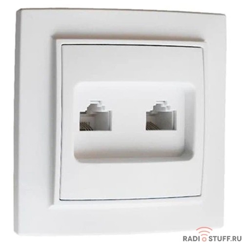 EKF ERK00-135-10 Минск Розетка RJ-45+Phone СП белая EKF Basic   