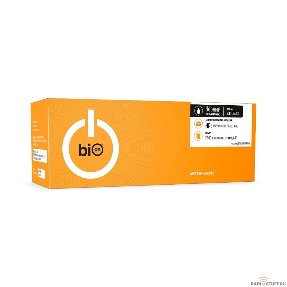 Bion CE278X Картридж для HP laser Pro P1560/1566/1600/1606 (2500  стр.), Черный