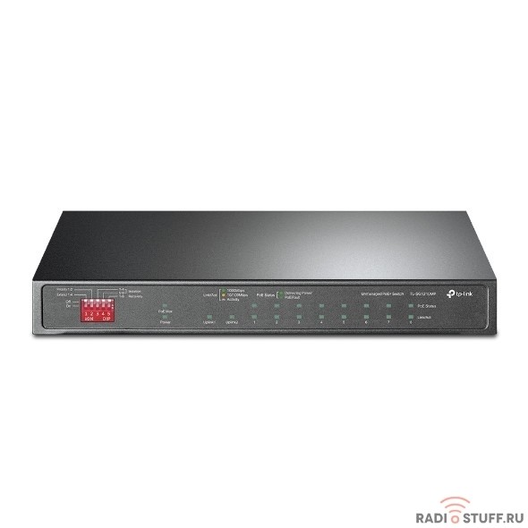 TP-Link TL-SG1210MP 10-портовый гигабитный настольный коммутатор на 8 портов PoE+