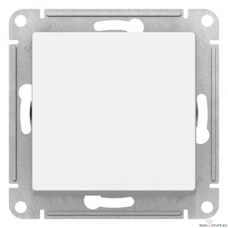 Systeme electric ATN000161 ATLASDESIGN 1-клавишный ПЕРЕКЛЮЧАТЕЛЬ, сх.6, 10АХ, механизм, БЕЛЫЙ